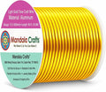 Mandala Crafts 13 Gauge Light Gold Tone Anodized Aluminum Craft Wire 60 FT | by MandalaCrafts