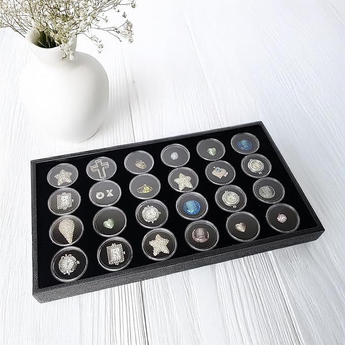 Ikee Design 24 Gem Showcase Stackable Jewelry Display Tray - Image 6