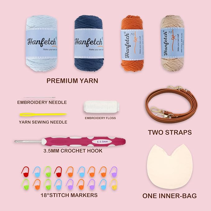 Hanfetch Crochet Kit for Advanced or Intermediate Beginner, Step by Step Video - Image 3