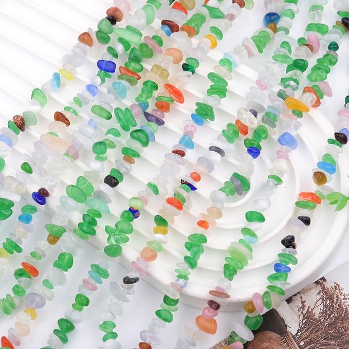 200 Pcs Crystal Chip Glass Beads - Image 7