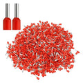 XHF 500 PCS AWG 12/4.0mm² Wire Ferrules Insulated Copper Crimp Connectors, Crimp Pin Cord End Terminals Red