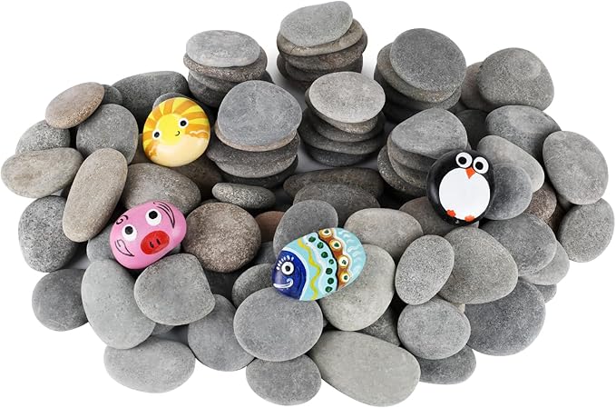 Simetufy 100Pcs 2"-3" River Rocks by Simetufy