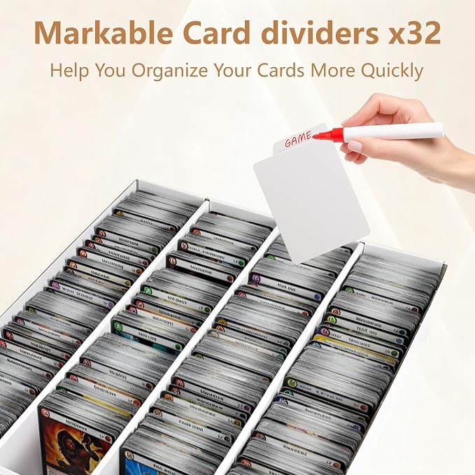RLAVBL 2-Pack 3600 Count Trading Card Storage Box, 4 Row Cardboard Card Boxes - Image 3