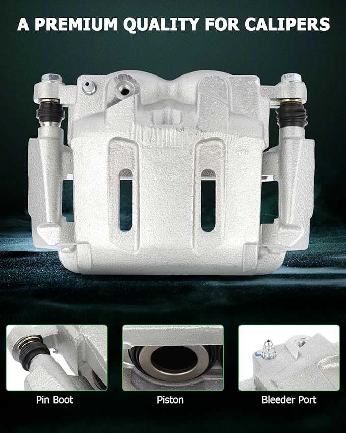SCITOO Front Left Brake Caliper With Bracket 18-B5023 Compatible For Ford For F-250 Super Duty 2005-2012 For Ford For F-350 Super Duty 2005-2012