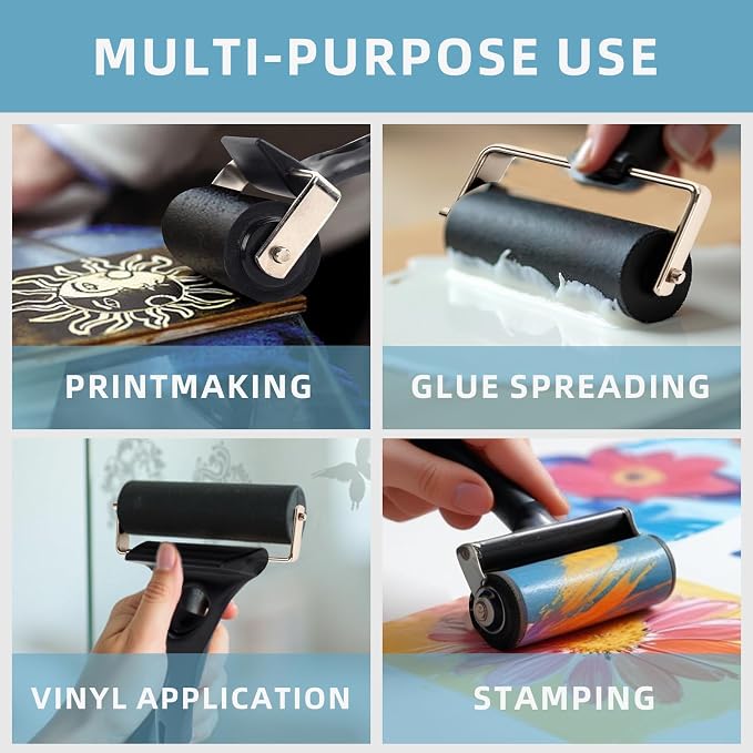 Falling in Art Rubber Roller Brayer - Image 6