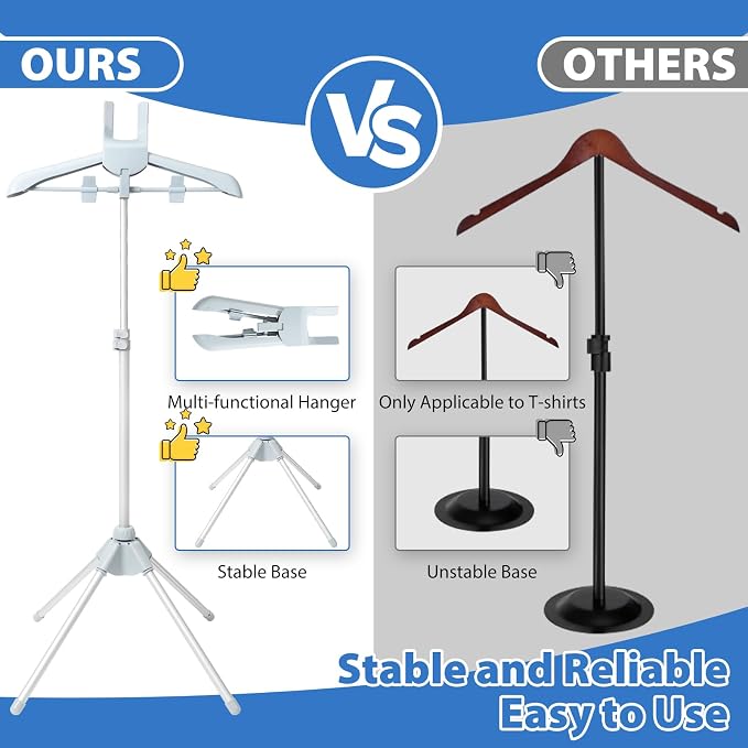Adjustable Cap and Gown Display Stand, 32-63 Inch, Foldable Steel Frame - Image 4