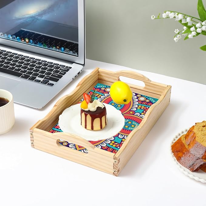EWJRNSF Diamond Art Kits for Adults Wooden Serving Trays - Image 6