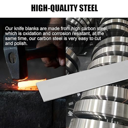 5 Pack 15N20 Steel for Knife Making - 12"x1.5"x1/8" 15N20 Steel Flat Stock Knife Blanks for Knife Making DIY