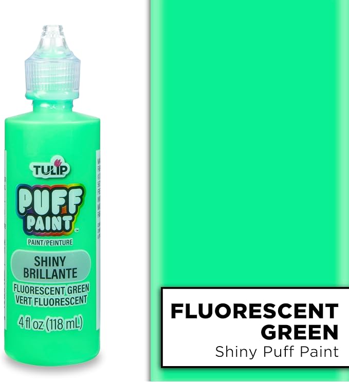 Tulip 41412 Dimensional Fabric Paint 4oz Slick Neon Green - Image 2