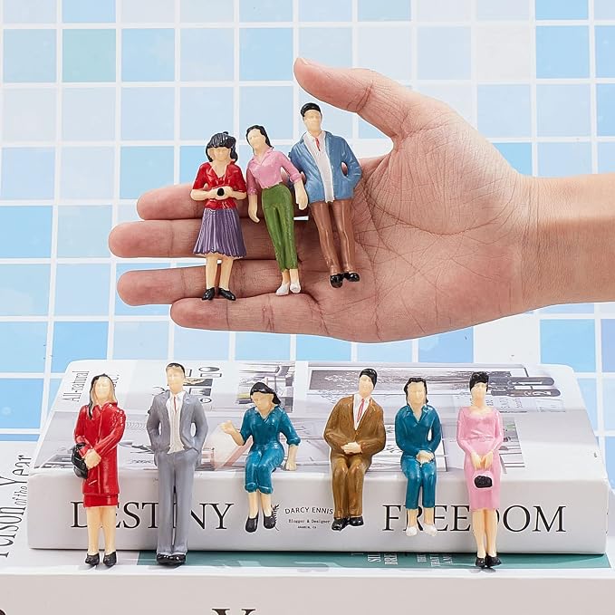 Namalu 14 Pcs 1: 25 Scale Miniature People Figurines Tiny Painted Model Train - Image 6