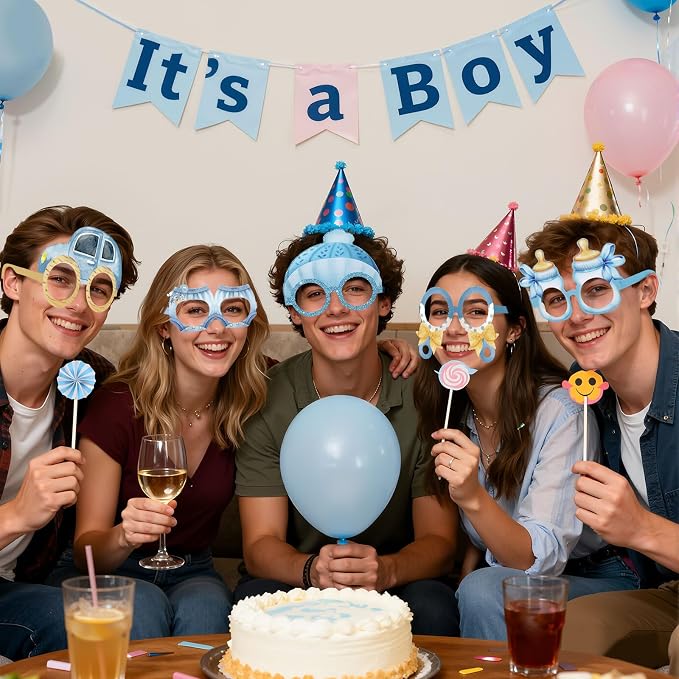Pajean 32 Pcs Boy Baby Shower Party Decorations It's A Boy Baby Shower Themed - Image 6