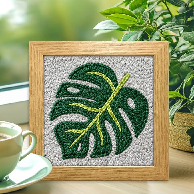 INFUNLY Green Leaf Punch Needle Kits - Image 5