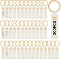 Wavyknot 100 Pcs PU Leather Keychain Blanks Bulk Laser Engraving Blanks by Wavyknot