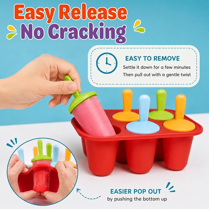 Stuffed Popsicle Mold, 2-in-1 Silicone Ice Pop Maker - Image 5