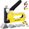 DIYSELF Staple Gun Heavy Duty 4-in-1 Upholstery Staple Gun with 4000 Staples Remover Fabric Stapler Stapler Gun for Wood Upholstering Crafts Carpet Wire grapadora para Madera
