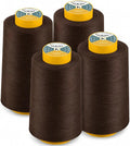 AK TRADING CO. 4-Pack Brown All Purpose Sewing Thread Cones of High Tensile by Fabrics%7CEventDecor%7CCrafts%7CUpholsteryFoam