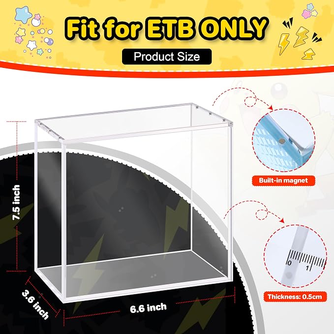 4 PCS ETB Protector Case, 5mm ETB Acrylic Display Case, Dustproof and - Image 2