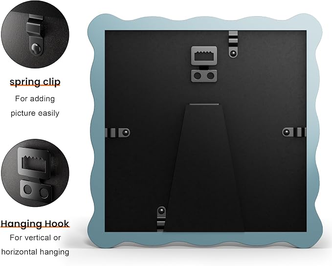 6x6 Wavy Picture Frame With Mat - Image 2