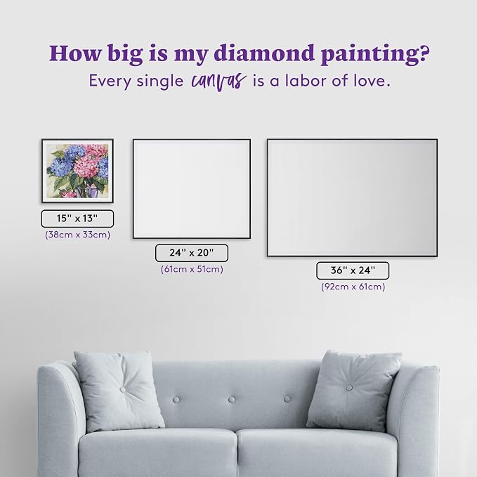 DIAMOND ART CLUB Hydrangeas Diamond Painting Kit, Fun DIY Crafts - Image 4