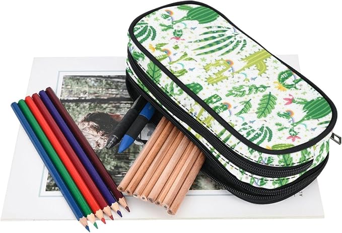 ANANGTEE Green Cactus Llama Pencil Case - Image 3