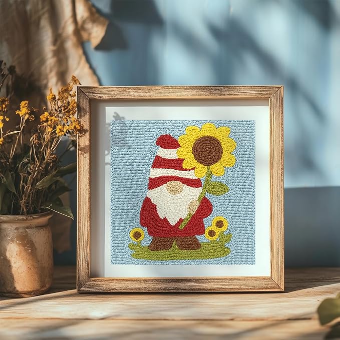 Doodlream Dwarf Sunflower DIY Punch Needle Embroidery Kit - Image 6