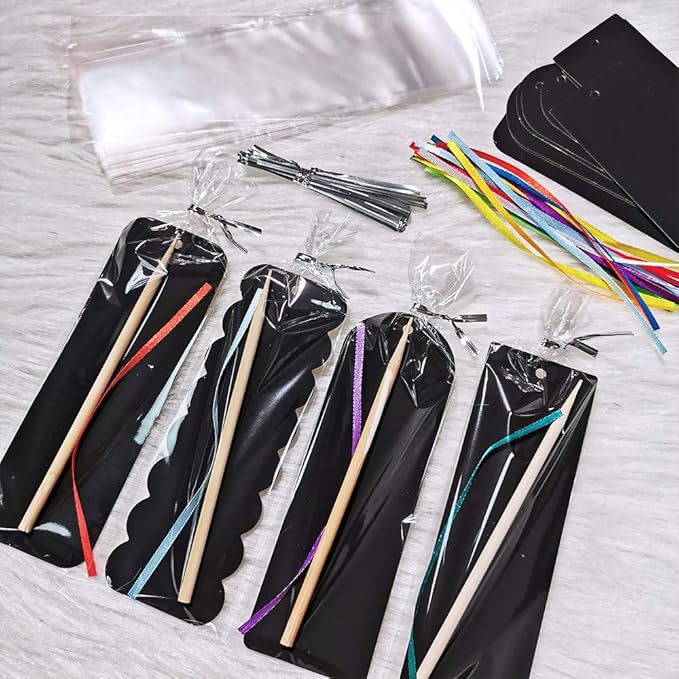 Supla 36 Sets 4 Style Magic Scratch Rainbow Bookmarks Making Kit - Image 4