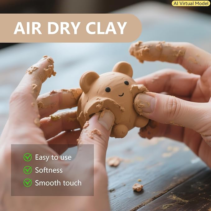VIBRATITE 10LB Air Dry Clay, Wheel Throwing, DIY Crafts, Classroom Art Projects - Image 2