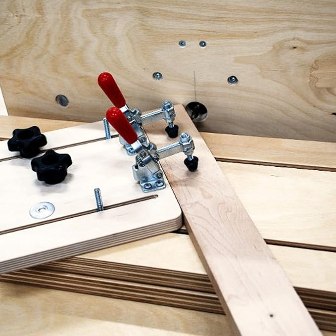 12 Pack Toggle Clamp, Adjustable Hold Down Clamps for Woodworking 200lb Holding Capacity 102-B Style Vertical Quick Release Toggle Clamps for Smokers, Doors, Cabinets, Tool Boxes