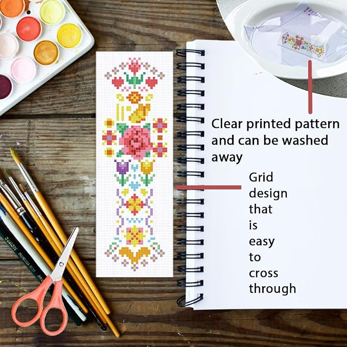 ORIGACH 6 Pcs Cross Stitch Bookmark Kit - Image 3