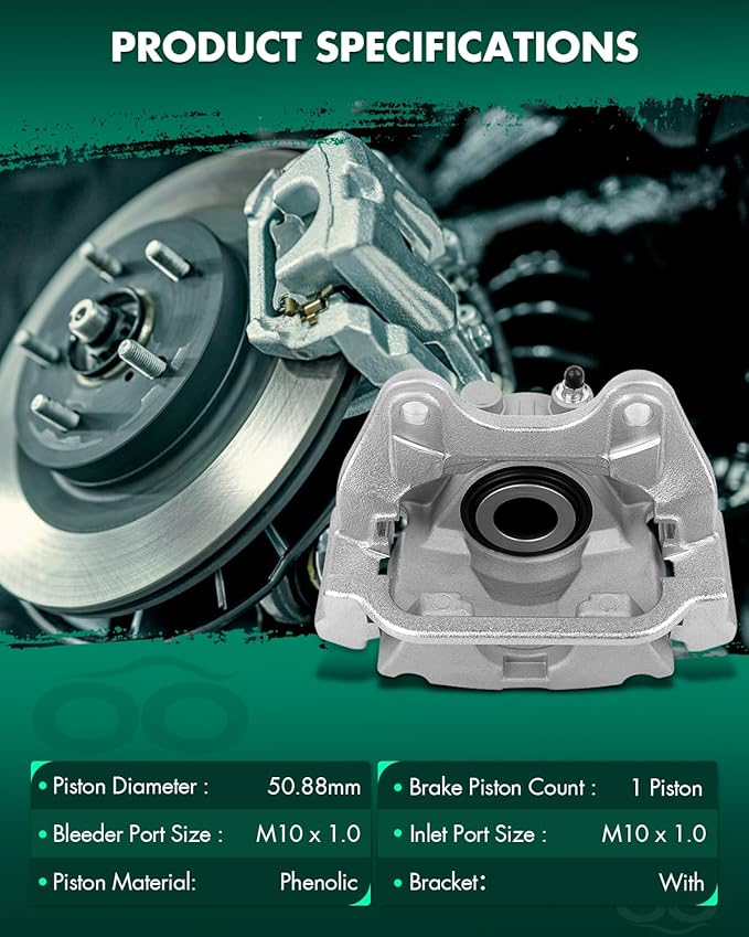 SCITOO 18-B5031 Disc Brake Caliper Assembly with Bracket Fit For Cadillac 2007 2008 2009 2010 2011 2012 2013 2014 2015 2016 2017,For Chevrolet 2007-2017,For GMC 2007-2017