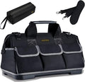 20-inch Wide Mouth Tool Bag with Water Proof Molded Base, Waterproof Tool Organizer Bag for Men with Adjustable Shoulder Strap (20INCH)