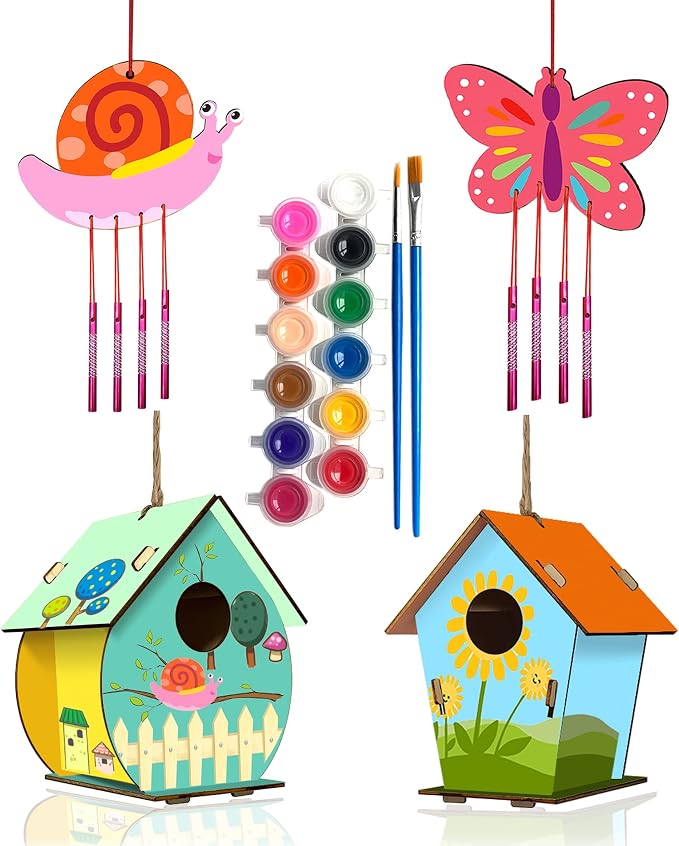 Home Composer 4 Pack DIY Bird House Wind Chime Kits by HOME+COMPOSER