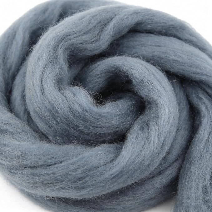 Wool Roving Dark Shadow, 3.4oz Needle Felting Wool, Perfect Felting Wool - Image 6