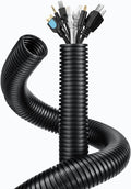 Wire Loom 5/8 inch 10ft, YCLYC Split Loom, Outdoor Cord Protector, Flexible Wire Conduit Automotive, Wire Protector Tubing, Black