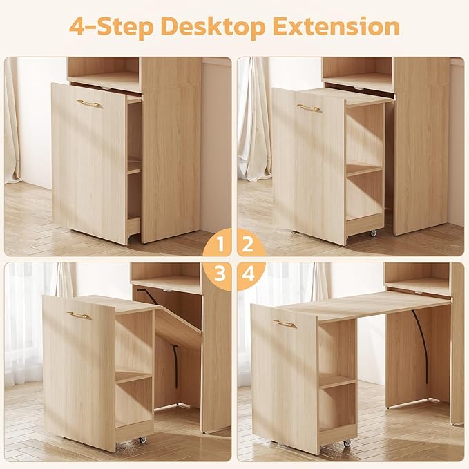 Zevemomo Folding Desk, Convertible Table - Image 6