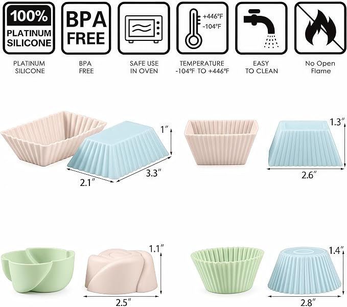 CAKETIME Silicone Baking Cups Cupcake Liners - Image 2