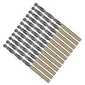 Drill Bit, 4.5mm Cutting Diameter, 4341 HSS Gold and Black 118° Cutting Angle Number Jobber Bits - (Applications: for Drilling Soft Metal Plastic Wood), 12-Pieces