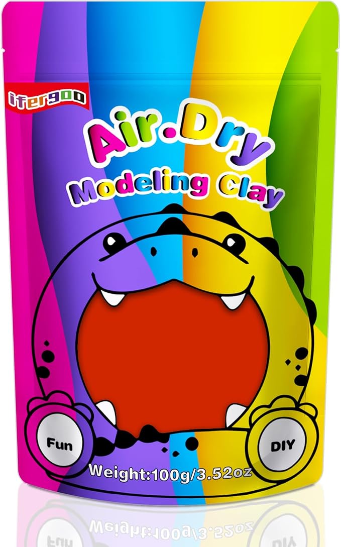 ifergoo Red Air Dry Clay, DIY Creative Modeling Clay by iFergoo