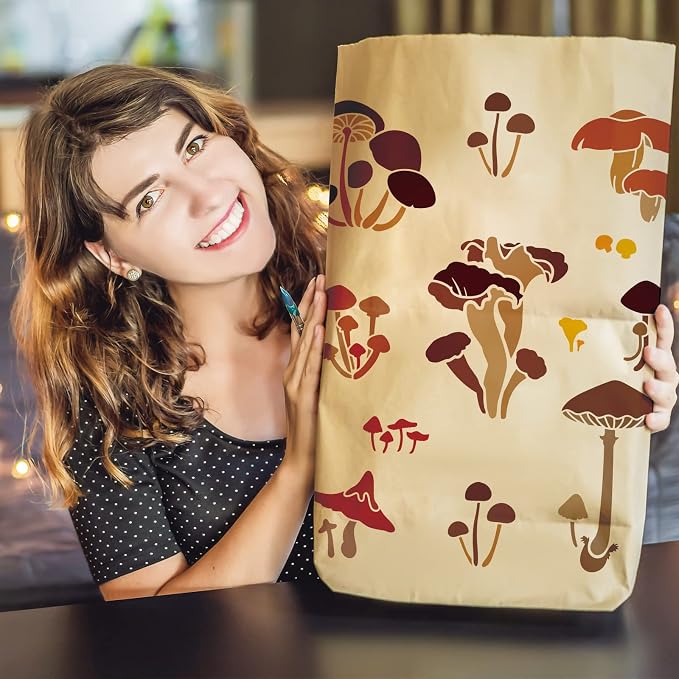 INFUNLY 6pcs Mushroom Wall Stencils - Image 6