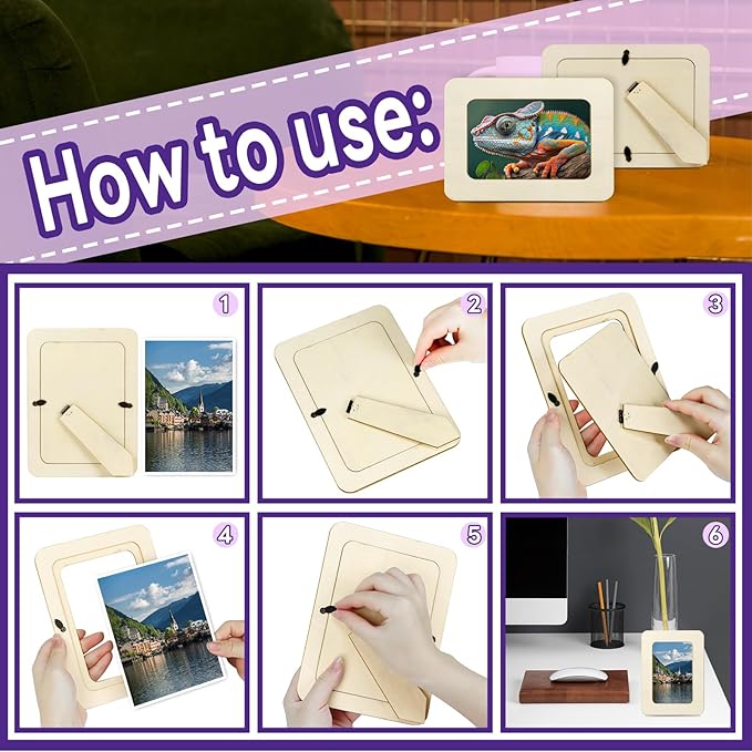 VOKOY 20 Pack Wooden Picture Frames - Image 6