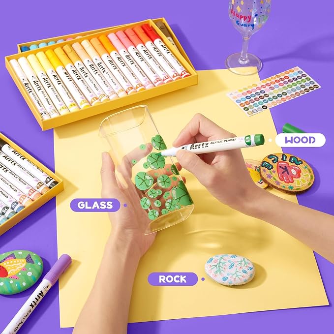Arrtx 48 Colors Acrylic Marker, - Image 7