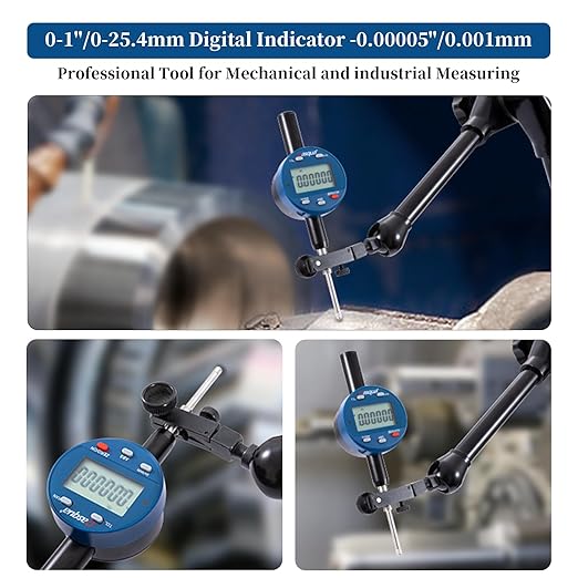 Dasqua Industrial Dial Digital Indicator,0-25.4/0-1.0"