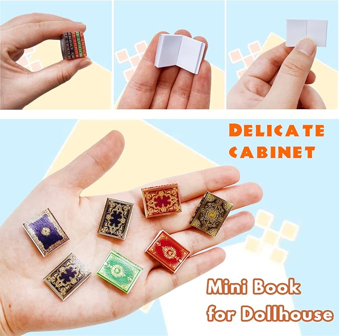 30 Pack 1:12 Scale Miniatures Dollhouse Books, Mini Books Dollhouse Decoration - Image 3