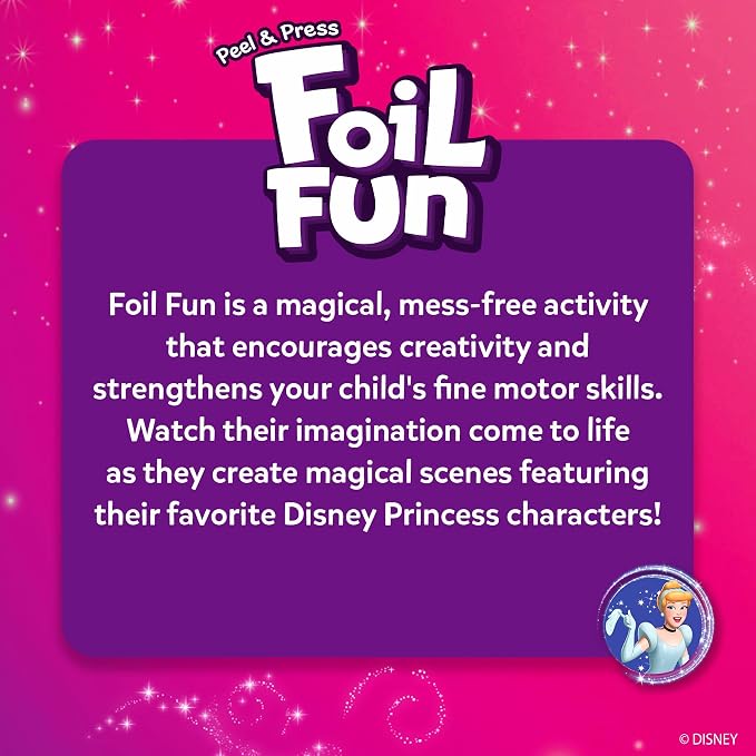 Skillmatics Foil Fun – Disney Princess, Mess-Free Art & Craft Kits - Image 8