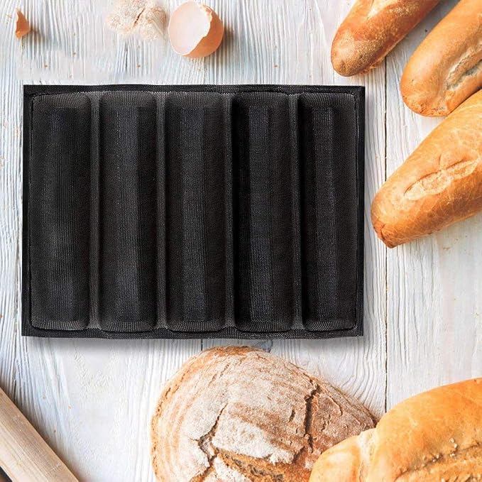 FETESUR Silicone Perforated Baking Forms Sandwich Mold French Baguette Bread - Image 6
