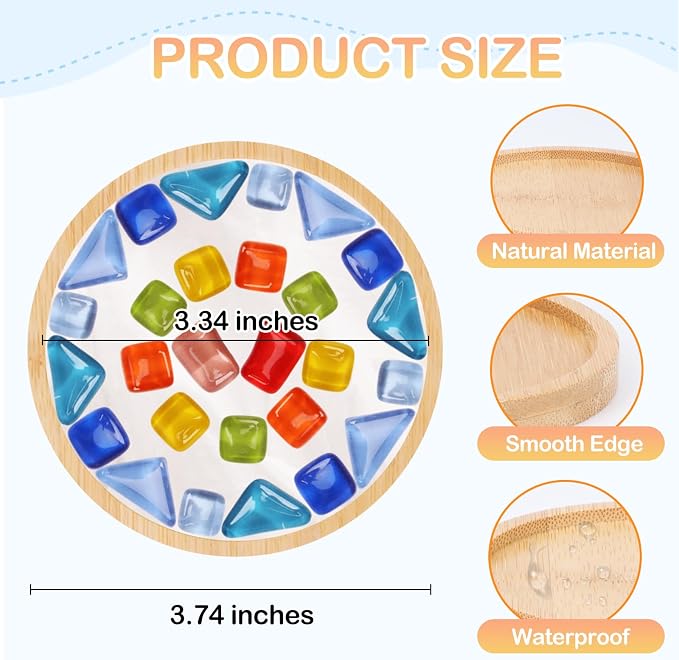 SAYAYA 4 Sets DIY Glass Mosaic Tiles - Image 2