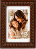 Solid Wood 4x6 Picture Frame Beaded Frame by QOTIB