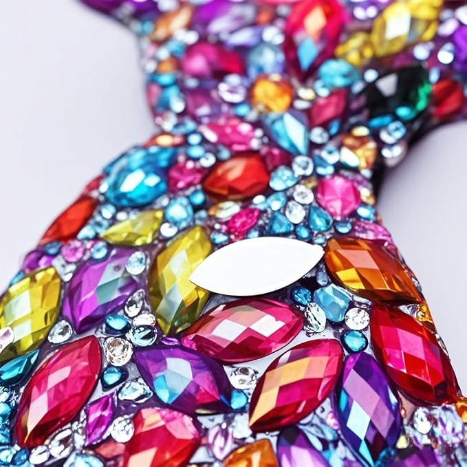 100 Pcs 15x7mm AB Colorful Jewels Gems Rhinestones - Image 4
