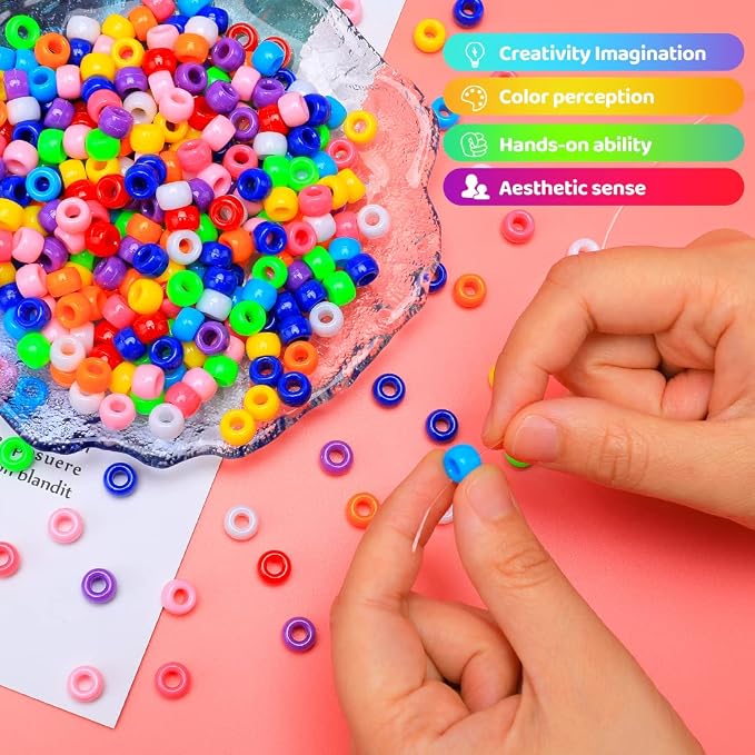 Iooleem Pony Beads, Beads for Jewelry Making, Beading Supplies, Arts & Crafts - Image 2