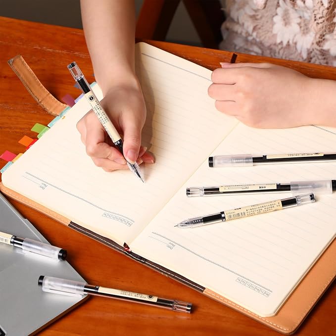Chinco 24 Pieces 0.35 mm Black Gel Ink Pen Japanese Stationery Extra Fine - Image 7